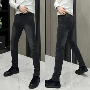 显瘦商务潮流牛仔裤 弹力修身 时尚 SKS轻奢高Z端秋冬轻奢百搭新款