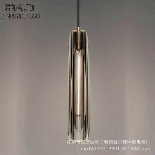 后现代全铜轻奢水晶吊灯卫生间卧室床头客厅餐厅吧台单头小吊灯具