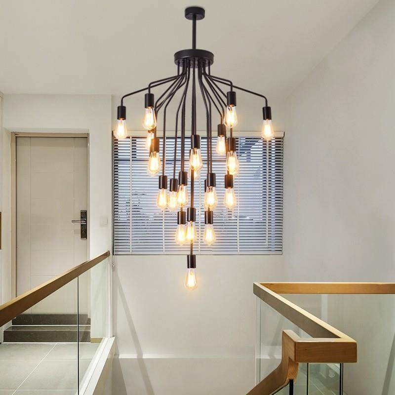 复古工业风吊灯创意个性客厅灯美式复式楼别墅楼梯灯服装店长吊灯,鲜花速递/花卉仿真/绿植园艺,割草机/草坪机,淘宝优惠券,粉丝福利购,淘宝优惠卷