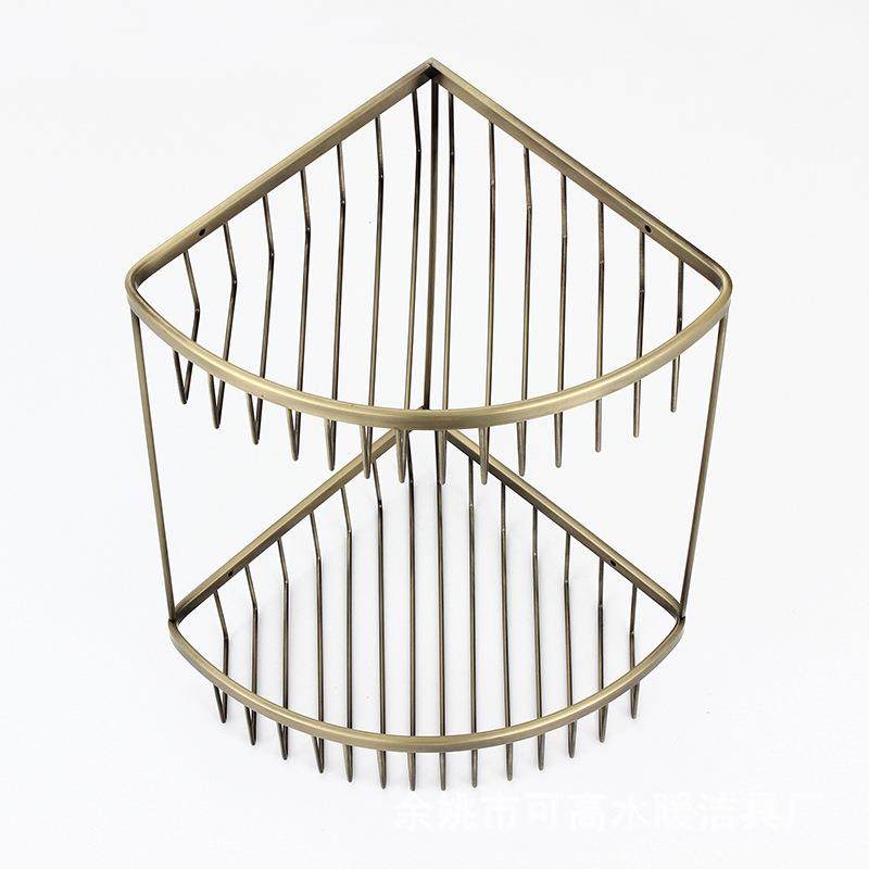 不锈钢浴室置物架淋浴房三角网篮厕所卫生间角架置物篮现代简约风