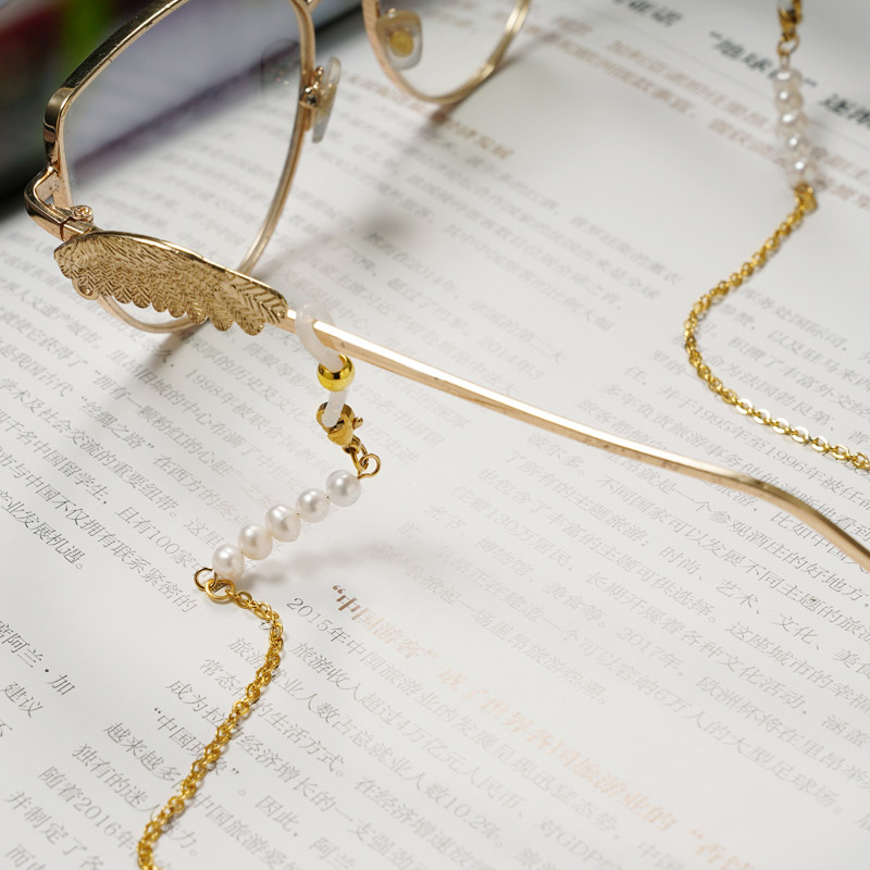 淡水珍珠墨镜链条挂链古风口罩绳钛钢不掉色M金色银色挂脖耳机挂,ZIPPO/瑞士军刀/眼镜,眼镜链,淘宝优惠券,粉丝福利购,淘宝优惠卷