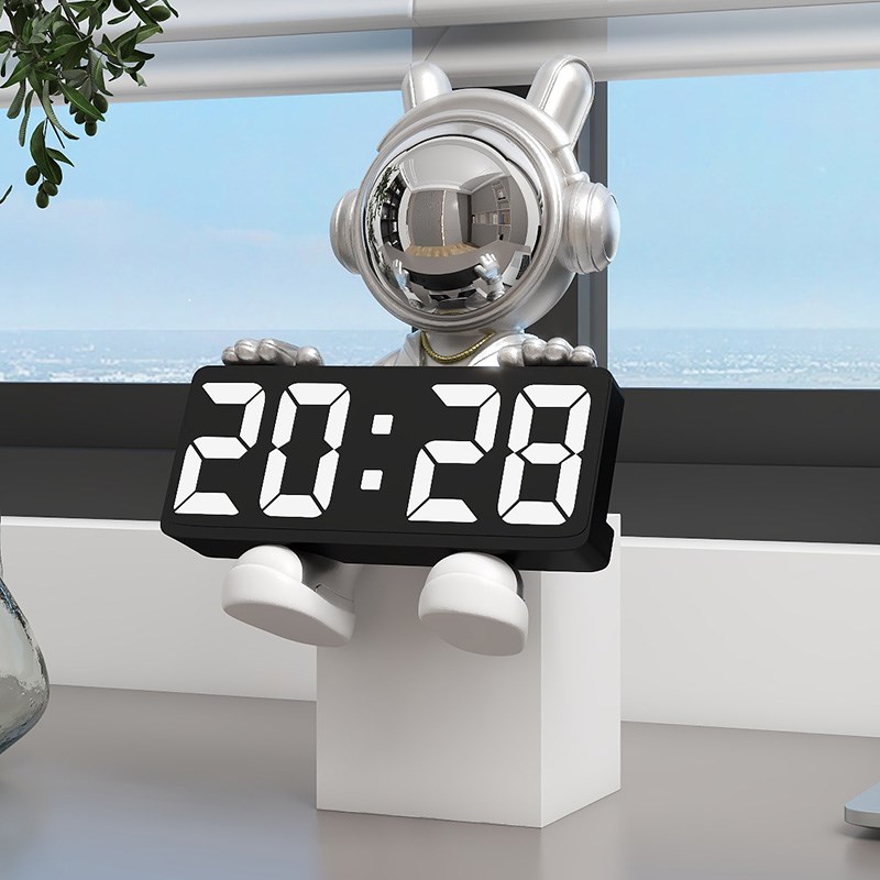 电子时钟摆件桌面小l闹钟2024新款高颜值摆台式时间显示器数字钟