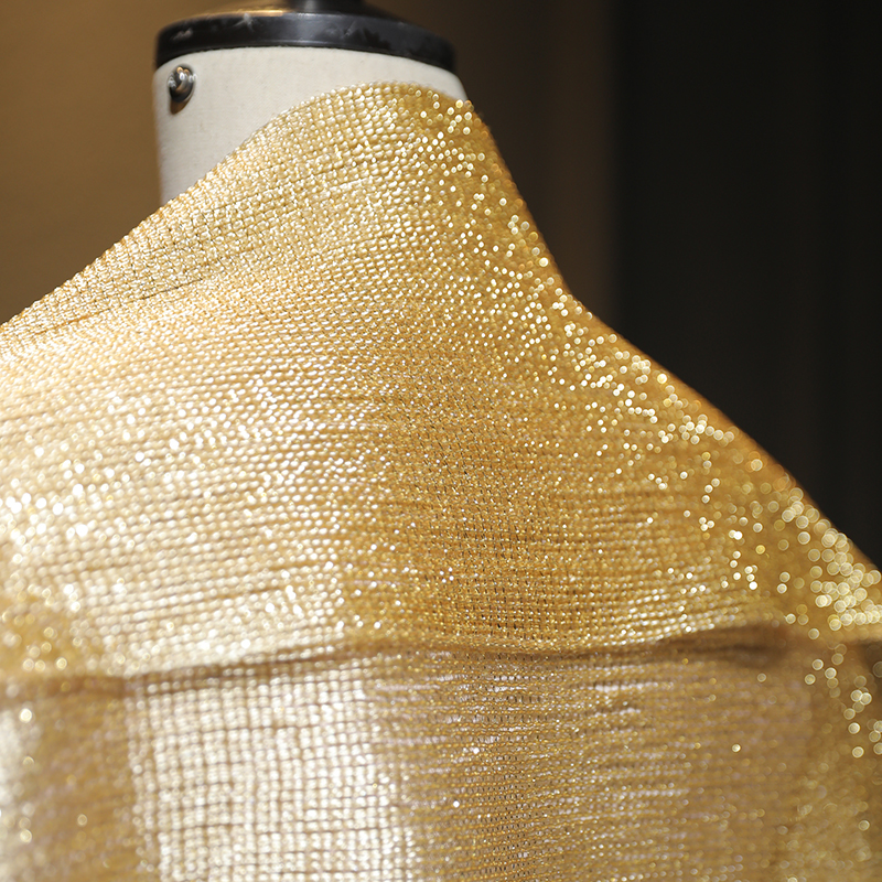 2023新款金色丝巾喜婆婆礼服披风旗G袍敬酒流苏喜妈妈婚礼披肩高