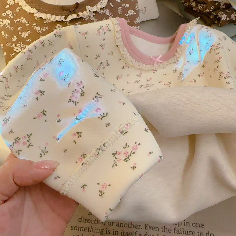 儿童冬天b家居服女童加厚秋衣秋裤套装男宝宝保暖内衣羊毛蚕丝睡