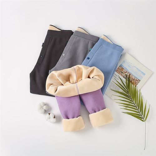 秋冬儿童秋裤男童保暖裤一体加绒加厚中大童高腰校服内.穿打底棉