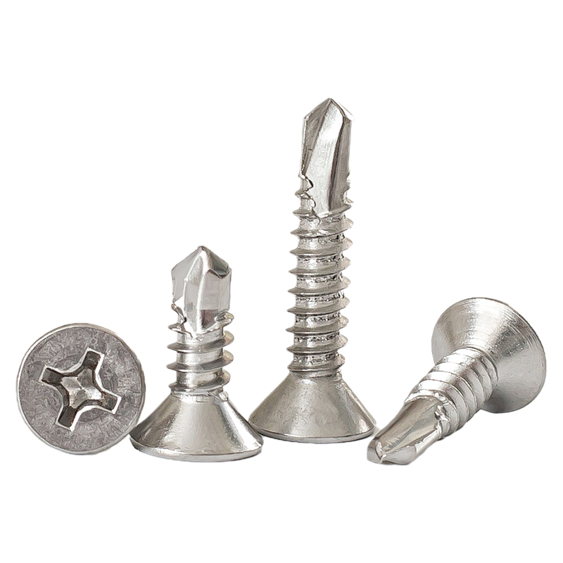 410不锈钢六角钻尾螺钉圆头自攻自钻螺J丝大扁头燕尾丝沉头彩钢瓦