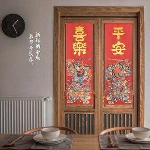 2025蛇年门神贴画大门新年国潮镇宅手写定制过年春节长条年画复古