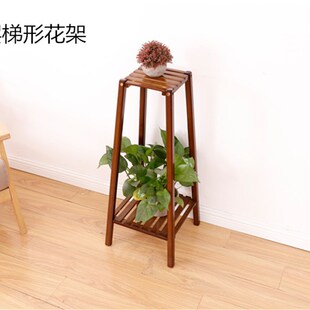竹梯形室内花架子客厅多层置物架绿萝多肉花盆架简约阳台条形花架