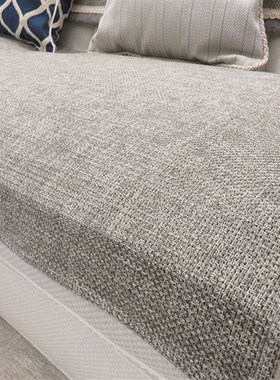 四季沙发垫亚麻沙发垫防滑皮沙发贵妃全包定做灰色高档沙发巾套罩