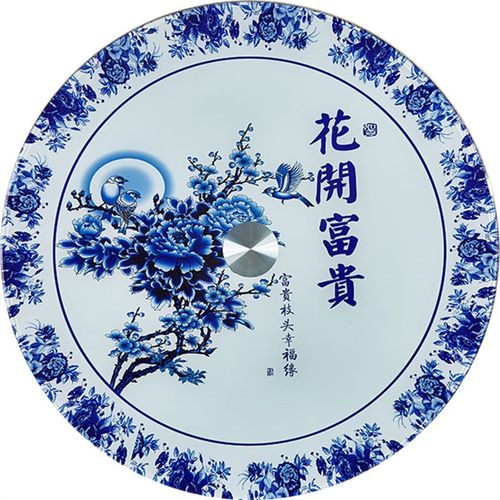 餐桌转盘饭店大圆桌玻璃转盘底座圆台面旋转家用桌面转盘