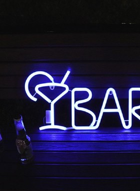 工厂酒瓶霓虹灯造型图案发光字母造型茶杯霓虹灯 制作