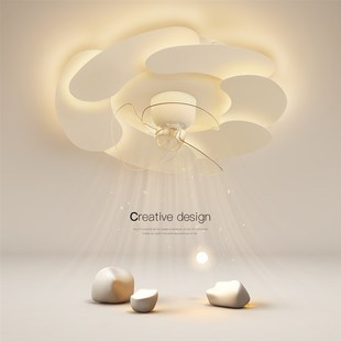 简约餐厅风扇灯创意主卧室灯全光谱led吸顶灯房间灯客厅灯具