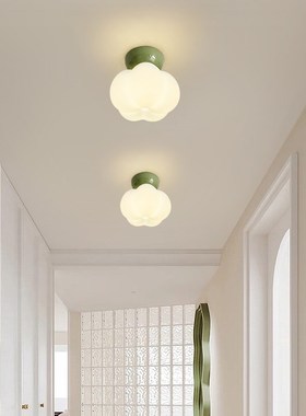 南洋奶油简约入户玄关法式复古门厅衣帽间吸顶灯走廊过道壁灯