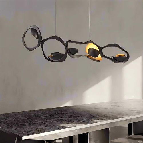 北欧长条餐厅吧台吊灯个性极简创意造型氛围灯样板间酒店前台灯具