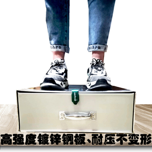 电子秤收纳盒收钱箱带锁储物箱钱盒子卖菜赶集摆摊抽屉金属工具箱