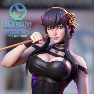 独家gk白模间谍过家家 约尔·福杰3d打印模型白模上色练习高颜值