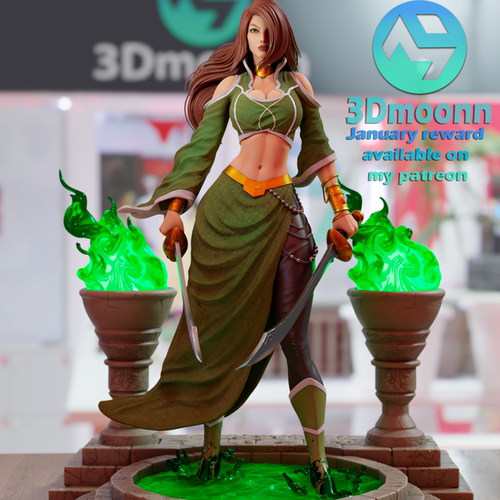 独家gk白模漫画塔利亚·艾尔·古尔3d打印模型白模上色练习高颜值