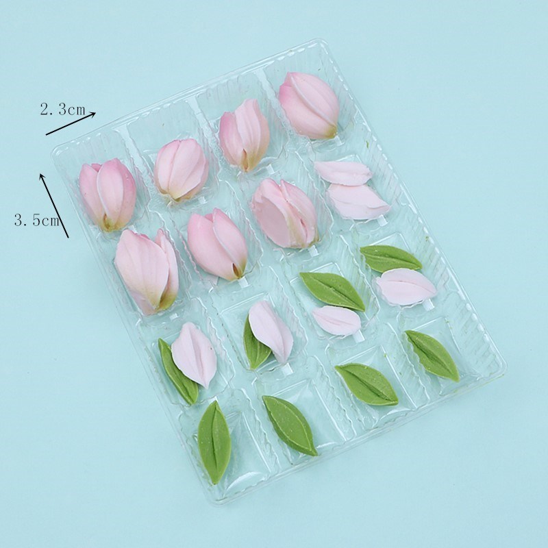 热销蛋糕装饰配件巧克力插片刮刀花郁金香手工立体郁金香花朵母亲