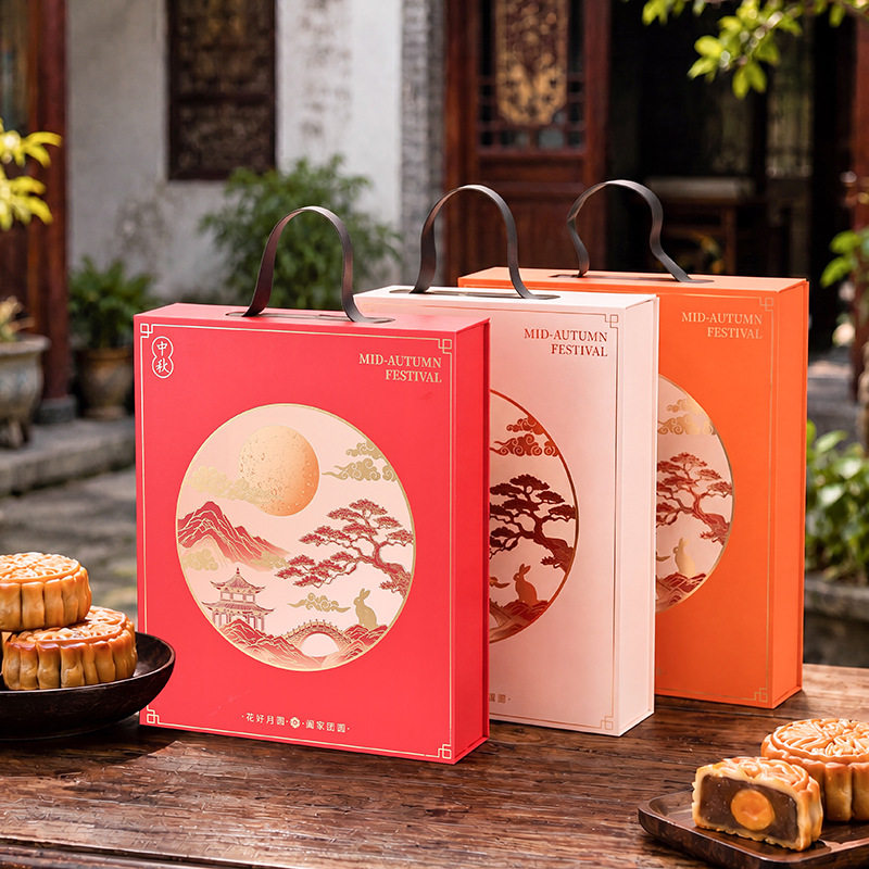 2026高级感中秋节礼品盒空盒6粒8粒月饼蛋黄酥包装盒中秋月饼礼盒