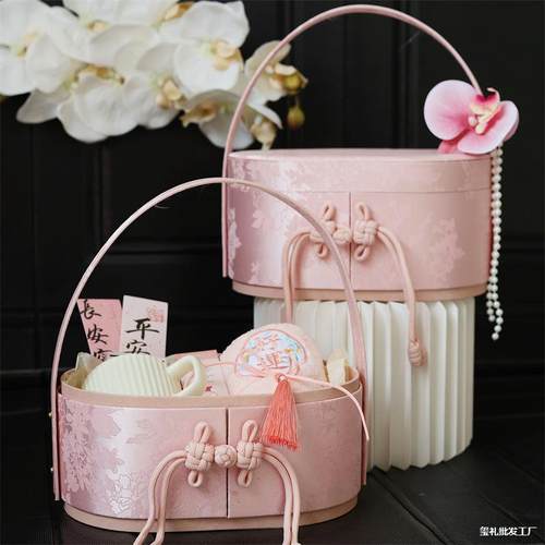 高级感实用高档椭圆结婚礼品盒