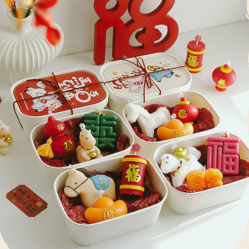 2026新年创意小礼品香薰蜡烛套盒香氛感马年定制手工香薰蜡烛礼盒,家居饰品,香薰礼盒,淘宝优惠券,粉丝福利购,淘宝优惠卷