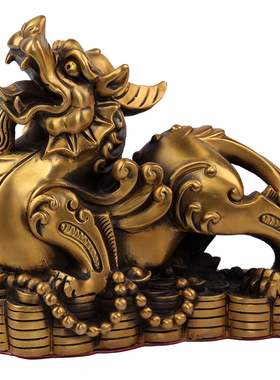 皇轩 纯铜貔貅摆件大小号家居装饰品客厅办公室招财开业礼品摆件