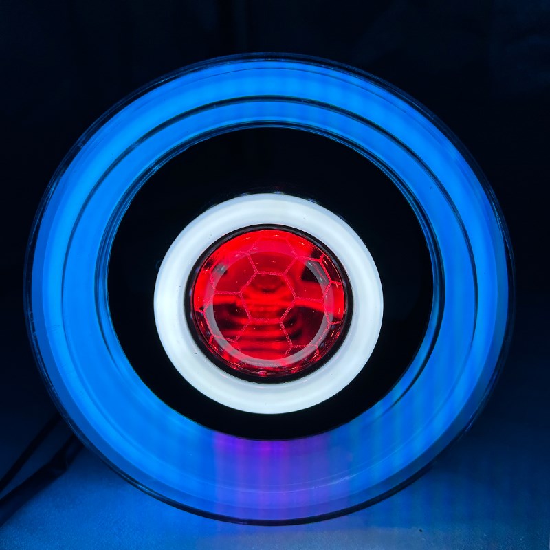 深远GT1改装天使恶魔眼透镜大灯通用骑士350深远535T无损直上