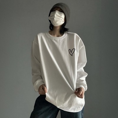 圆领白色打底衫女秋冬内搭可外穿纯棉长袖t恤女新款显瘦宽松上衣