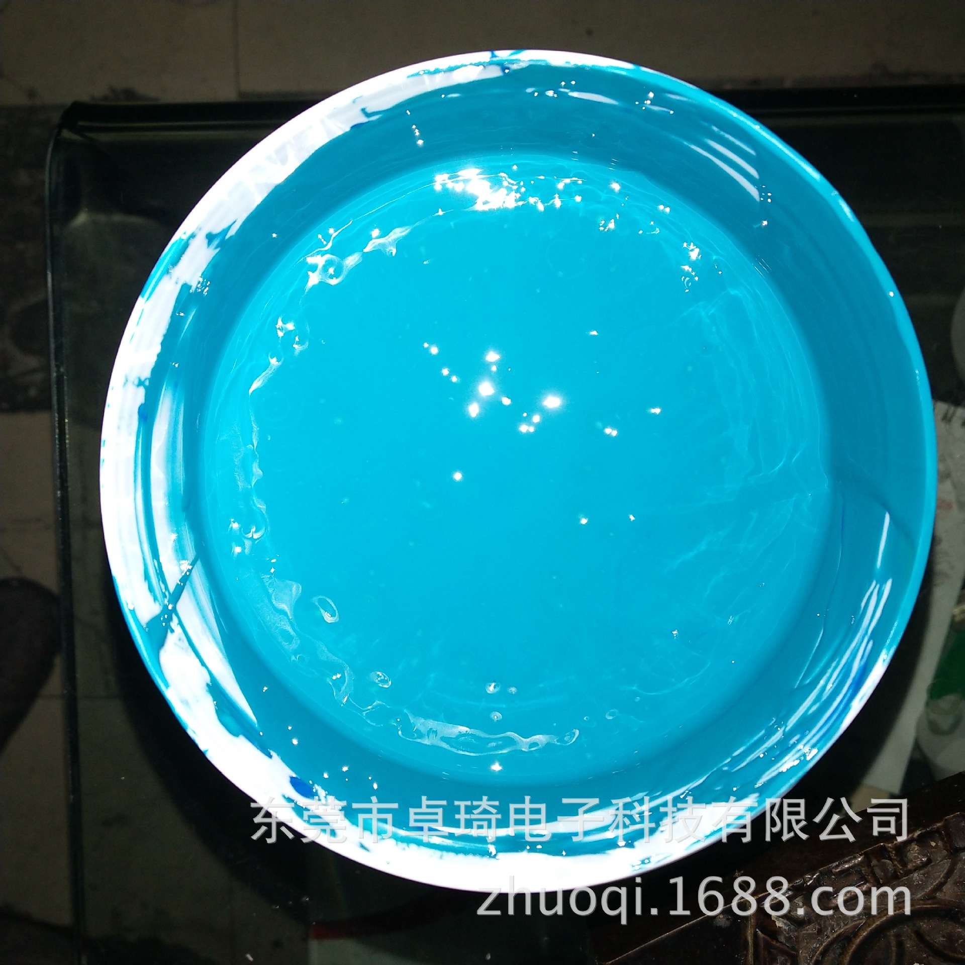 东莞涂料厂硅橡胶套色专用硅胶蓝色油墨硅胶丝印移印滚印油墨现货