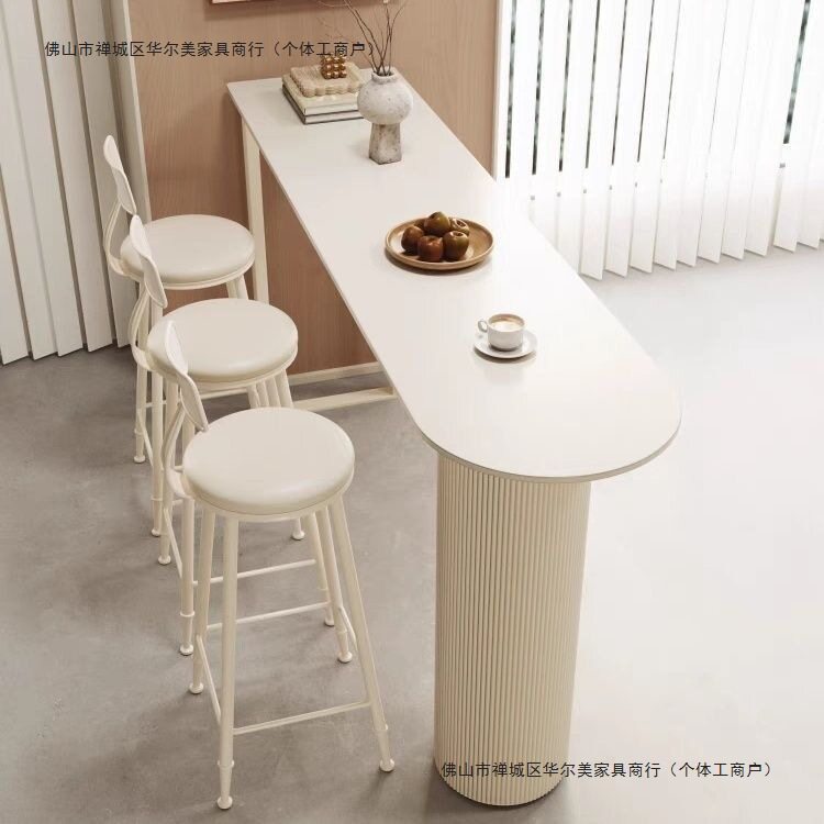 轻奢岩板吧台桌家用客厅厨房边隔断吧台阳台靠墙垭口小户型高脚桌