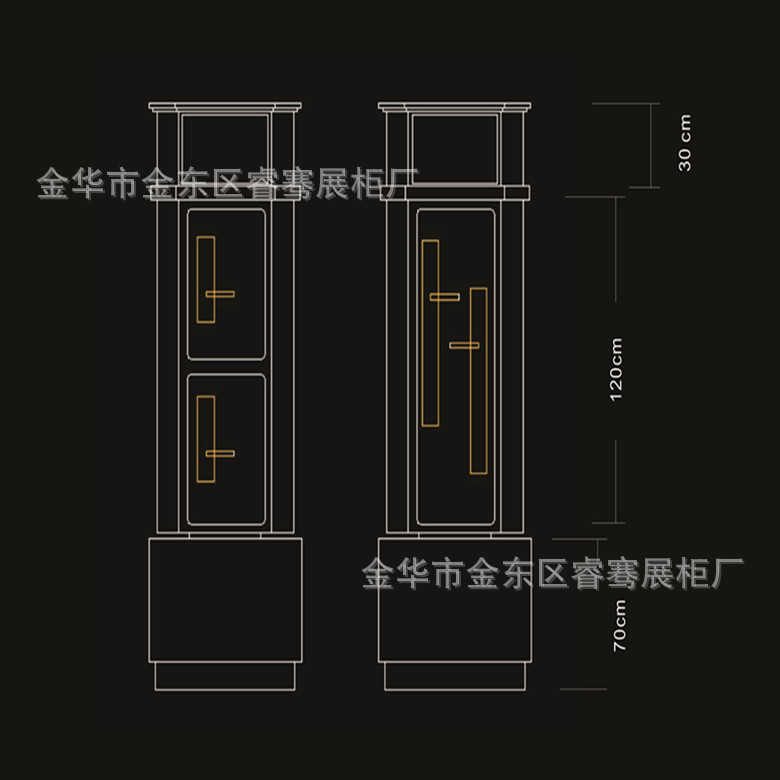 工厂直销坐垫展示架 不锈钢货柜 五金展示柜 圆形柜台订做直销