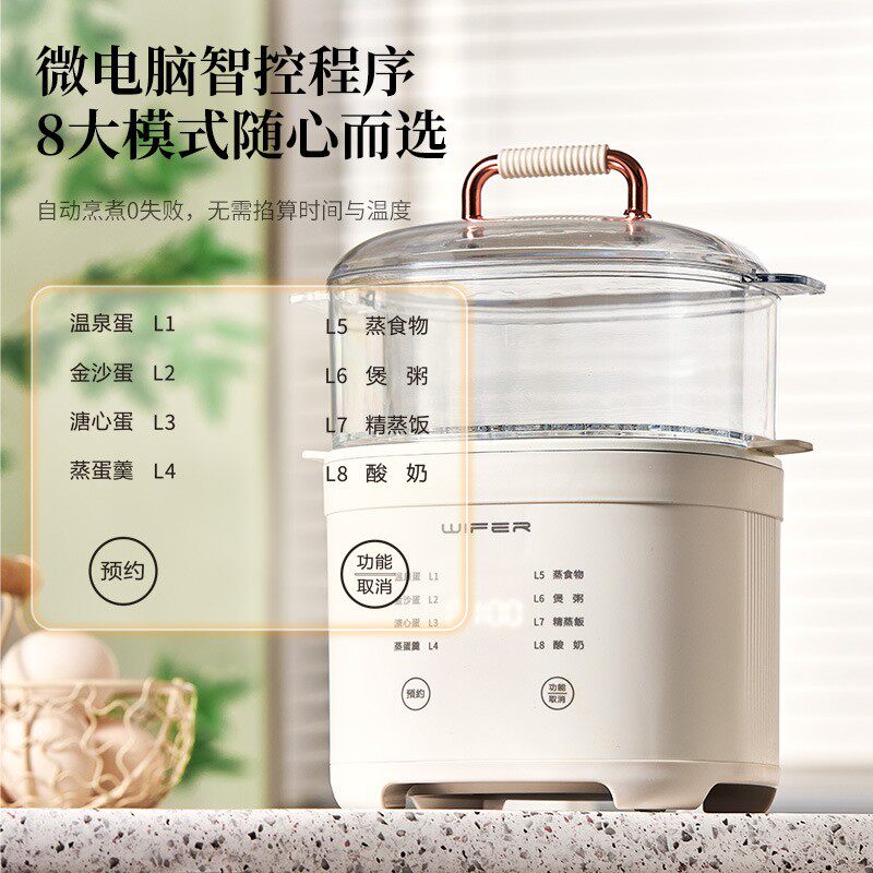 迷你煮蛋蒸蛋器自动断电小型家用电火锅煮粥多功能锅宿舍早餐批发