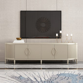 实木影视柜家用现代简约新款 轻奢电视柜茶几组合套装 客厅美式 地柜