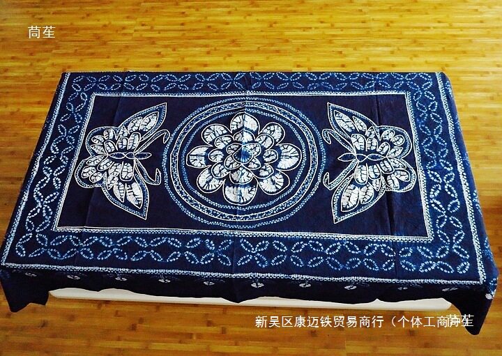 云南大理白族扎染桌布 挂布 特色手工扎染装饰布 餐厅酒吧长桌布
