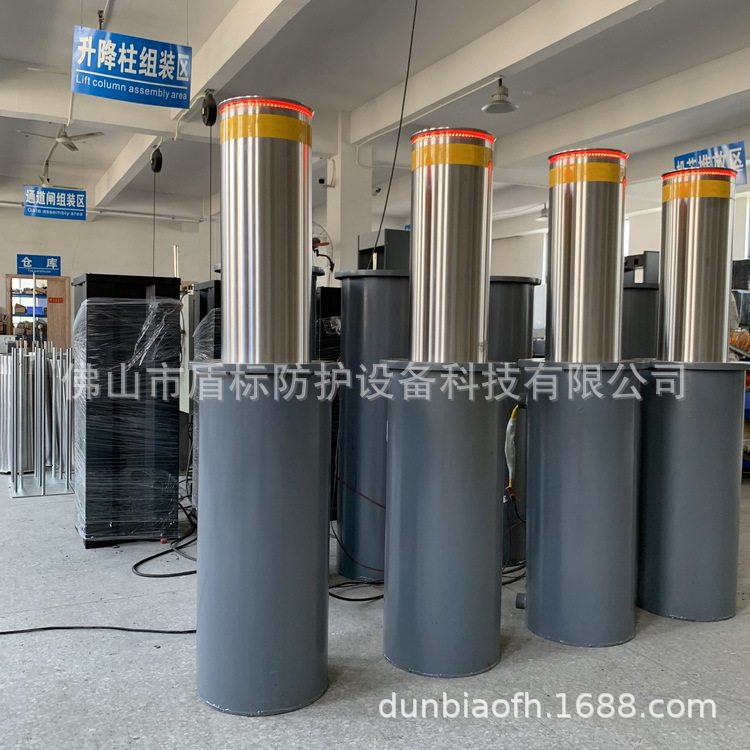 景区园林学校挡车通道全自动升降柱路障304不锈钢伸缩挡厂家订置