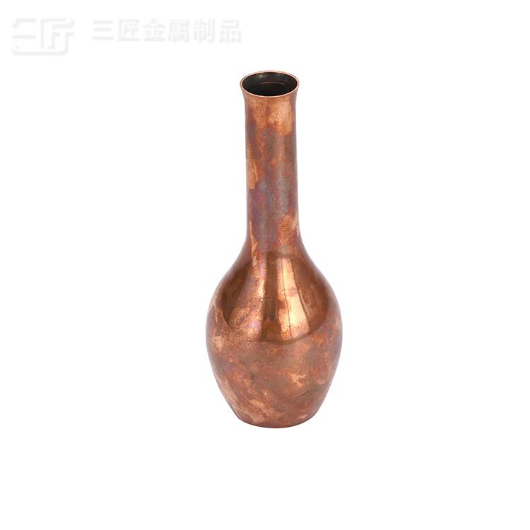 五金灯饰配件定制家居用品 紫铜喷塑各种颜色缩腰花瓶厂家