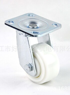 工厂直供4X2静音平面B款白色防缠丝万向脚轮
