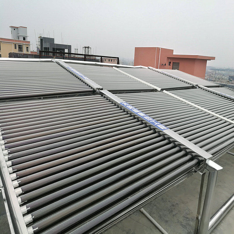 商用真空管太阳能工程联箱太阳能集热系统学校工厂酒店热水专用