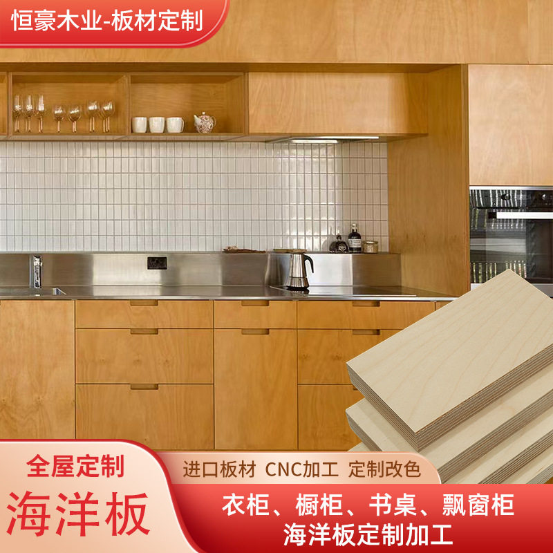 进口海洋板环保家具板衣柜橱柜餐边柜书桌置物架洞洞板防潮耐用