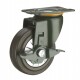 向荣动力 2.25寸橡胶静音带边刹车万向脚轮J03S 01C SUPO 125 521