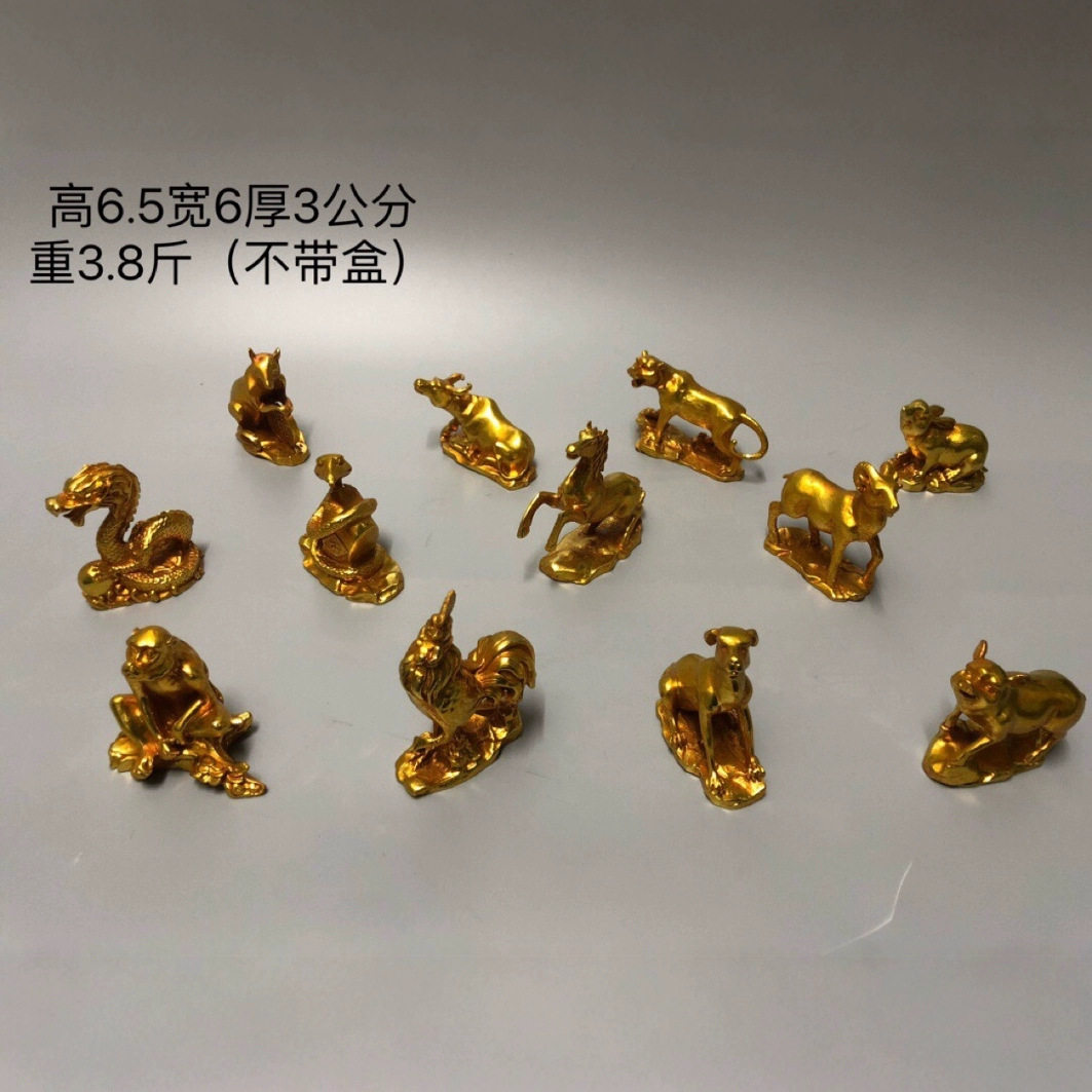 古玩批发仿古铜器新款铜生肖摆件批发十二属相工艺品