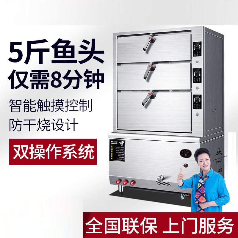 恩典商用海鲜蒸柜商用蒸箱全自动电蒸炉酒店连锁餐饮蒸菜炖汤柜