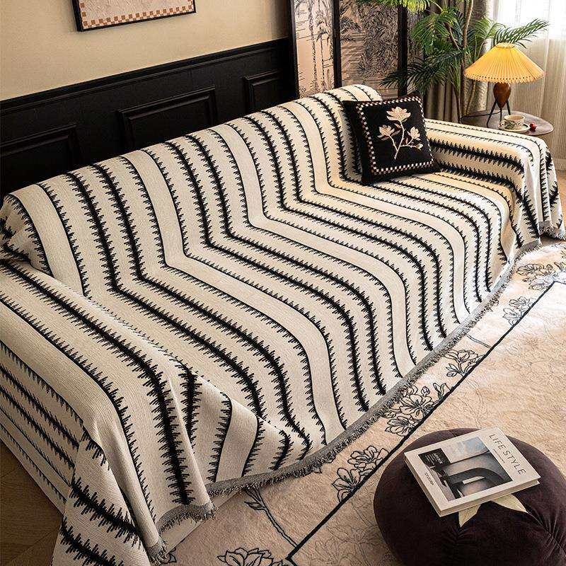 雪尼尔沙发盖布四季通用防滑防跑全包沙发套罩垫高级感耐脏沙发巾