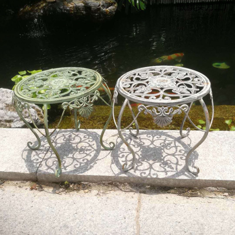 厂家直销 落地式铸铁矮花凳花盆架花托庭院阳台客厅花凳花园杂货