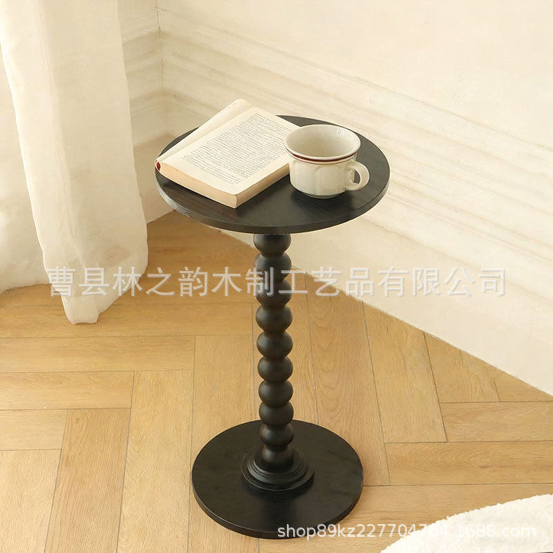 跨境复古美式沙发边几茶几实木客厅角几沙发置物架卧室床头桌休闲