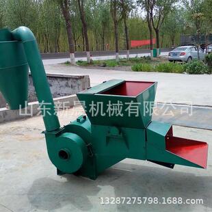 沙克龙除尘式秸秆稻草粉糠机苜蓿草打粉机喂猪用粉草机
