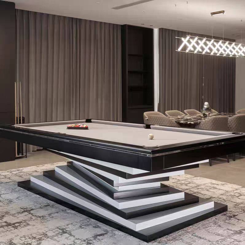 大理石台球桌标准型商用别墅家用实木九球桌多功能桌球台美式黑八