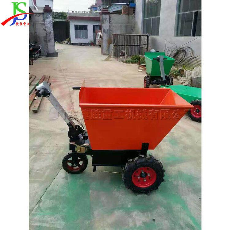 建筑工地货物运输手推车电动手翻搬运工具车家用推粮食运输设备