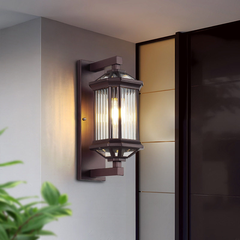 美式户外壁灯防水过道走廊灯欧式仿古室外阳台别墅庭院大门 灯led