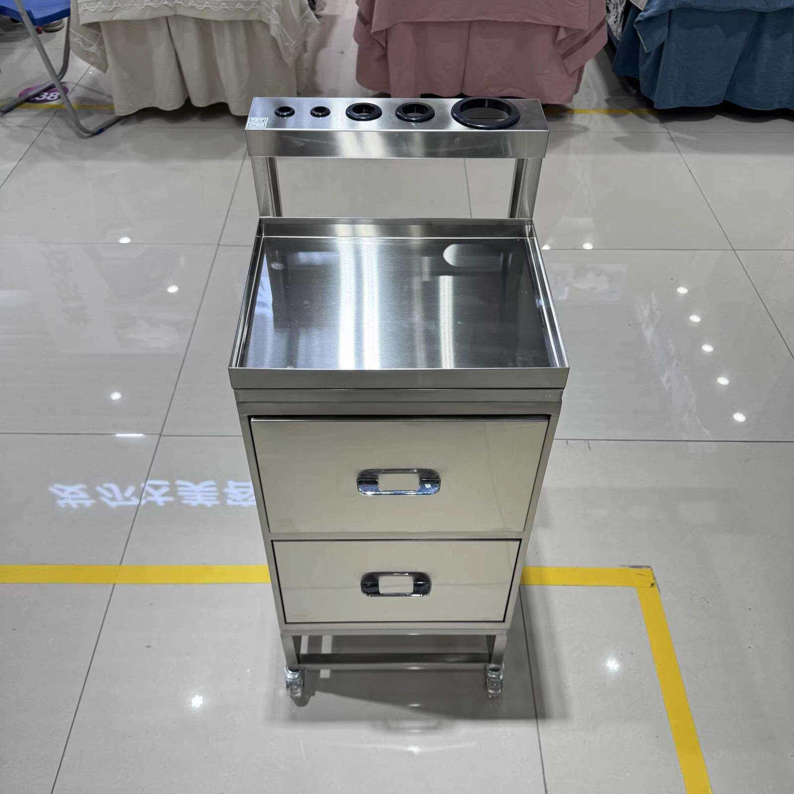 理发店不锈钢工具推车美发店工具柜发廊专用多功能置物架剪发柜子